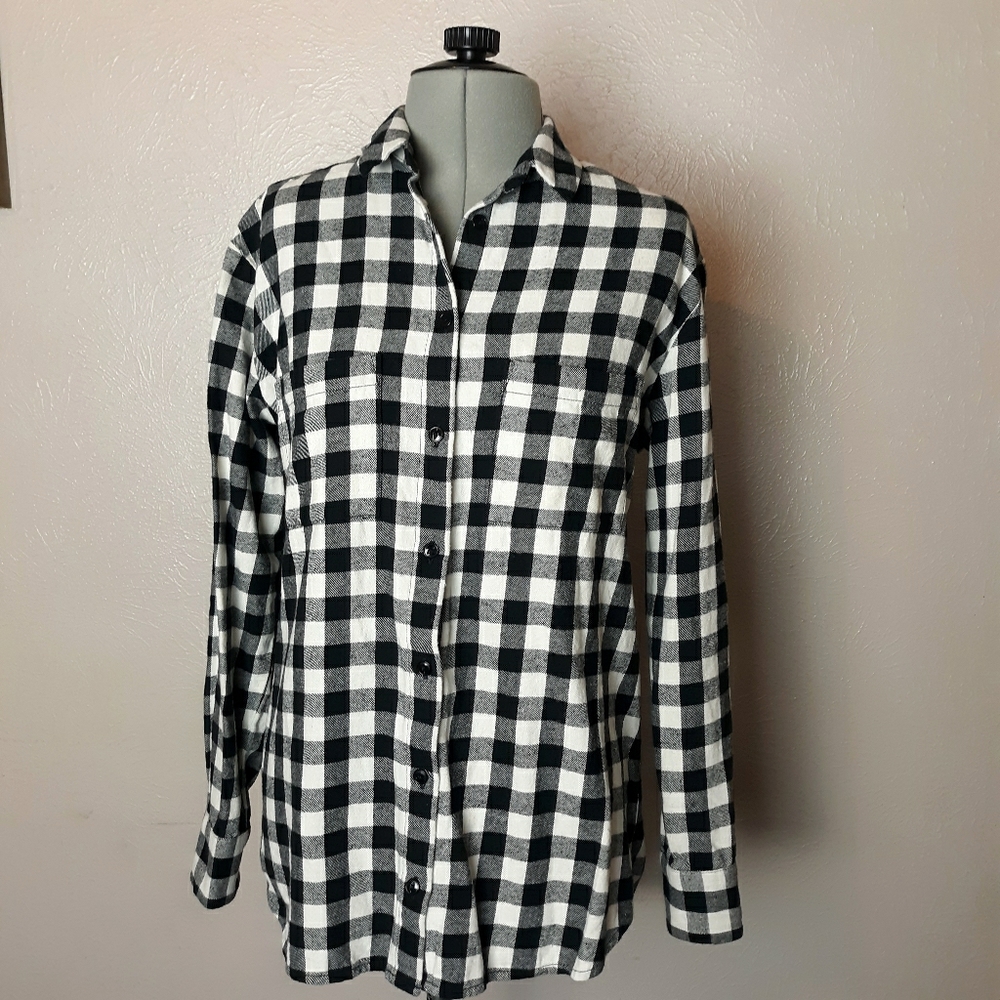 Madewell buffalo plaid checked flannel top